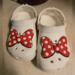 Disney Red and White Sandals with Playful Bow